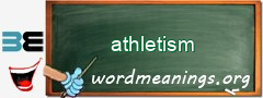 WordMeaning blackboard for athletism